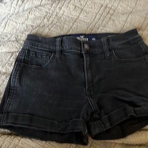 Hollister black jean shorts size 0